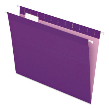 Pendaflex® Colored Reinforced Hanging Folders, Letter Size, 1-5-cut Tab, Violet, 25-box freeshipping - TVN Wholesale